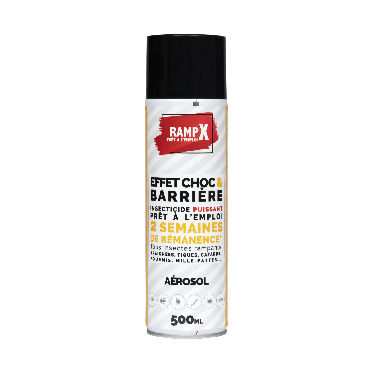 RampX Aérosol Insectes Rampants 500mL – Insecticide Choc & Barrière Prêt à l’Emploi - Fabriqué en France