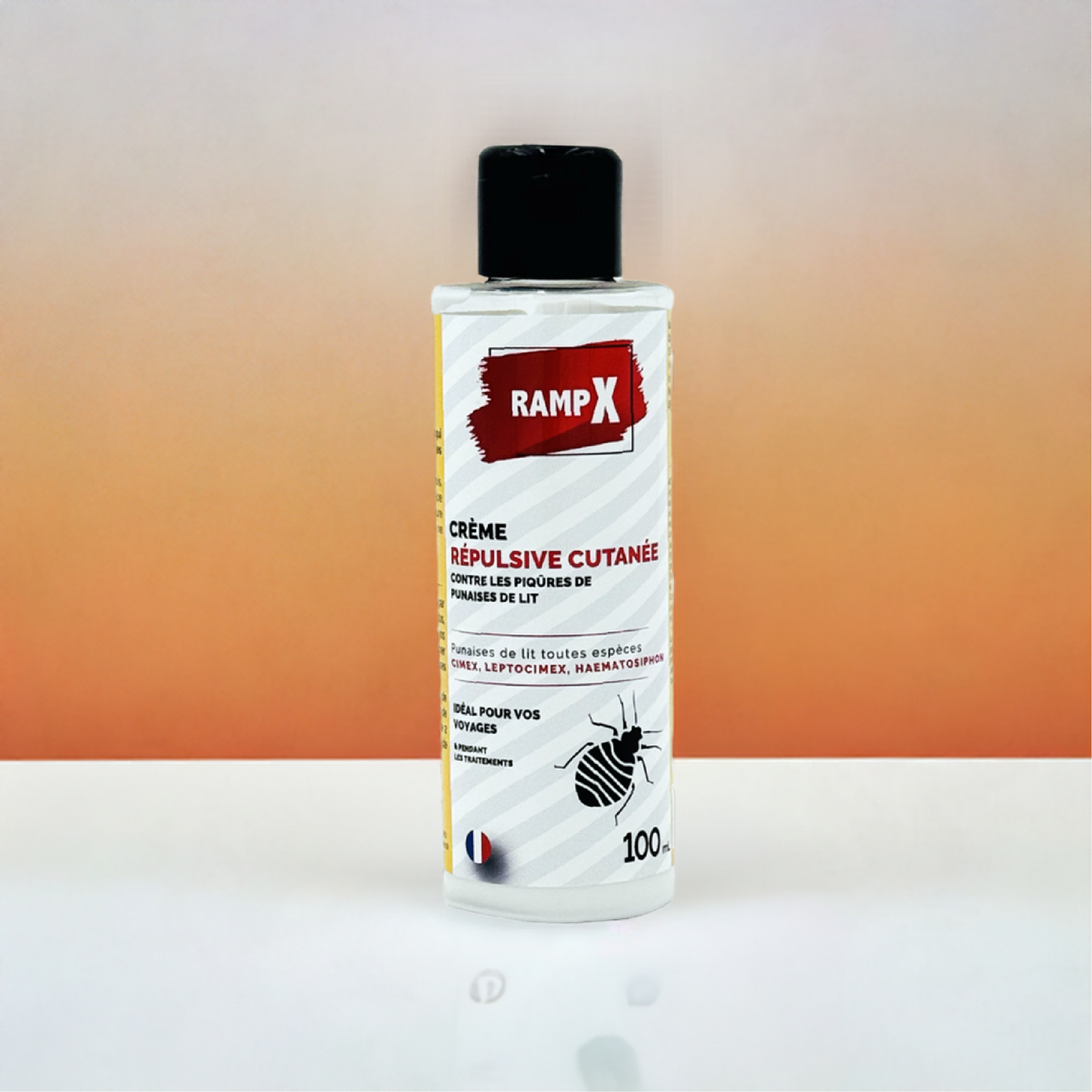RampX Crème Répulsive Cutanée 100mL – Protection Anti-Piqûres de Punaises de Lit – Dès 24 Mois