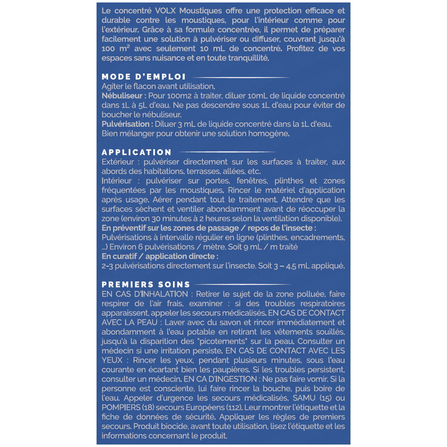 VolX - Liquide Spécial Moustiques - Concentré - Flacon 500 ml